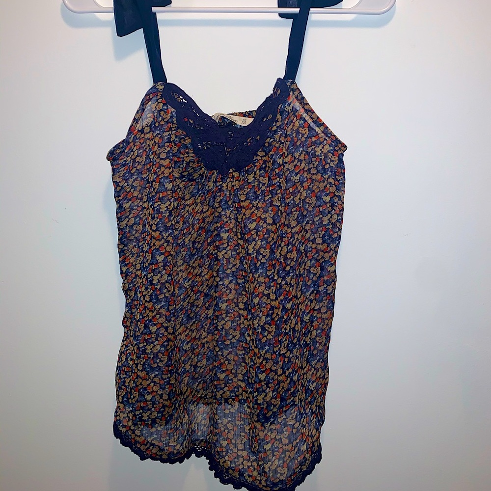 Vanilla Star mesh floral tank top